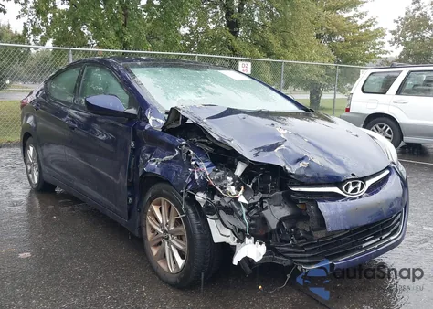 2014 Hyundai Elantra Se from USA, damaged, VIN 5NPDH4AE7EH477384